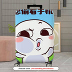 1-Piece Fun Expression Sky Landscape Humor Cute  Suitcase Luggage Cover, Stretch Protective Sleeve