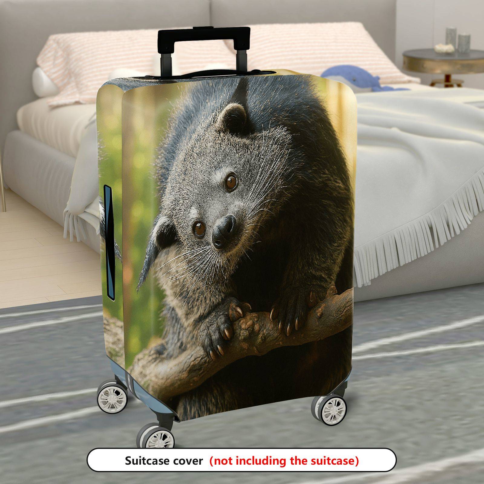 1-Piece Cute Animal Nature Wildlife Fun Decorative  Suitcase Luggage Cover, Stretch Protective Sleeve