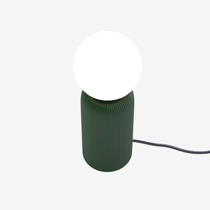 Lampe à poser en céramique verte et globe de verre Gauguin