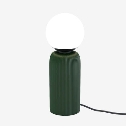 Lampe à poser en céramique verte et globe de verre Gauguin