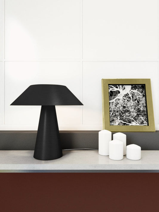Lampe à poser en métal noir