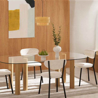 Lot de 2 chaises pied métal noir