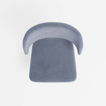 Lot de 2 chaises en velours bleu perle