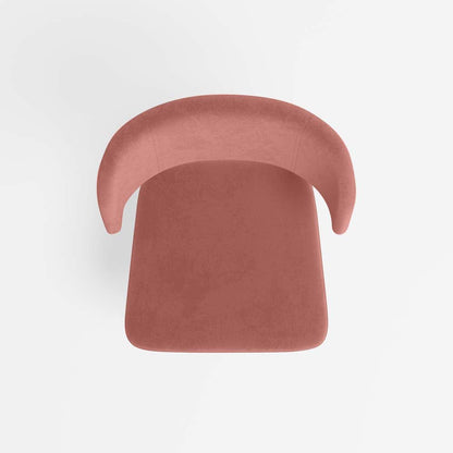 Lot de 2 chaises en velours rose vintage
