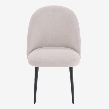 Lot de 2 chaises tissu &amp; métal noir