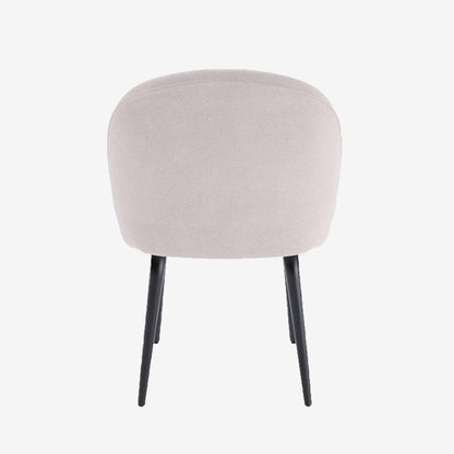 Lot de 2 chaises tissu &amp; métal noir