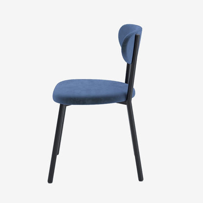 Lot de 2 chaises velours pied métal