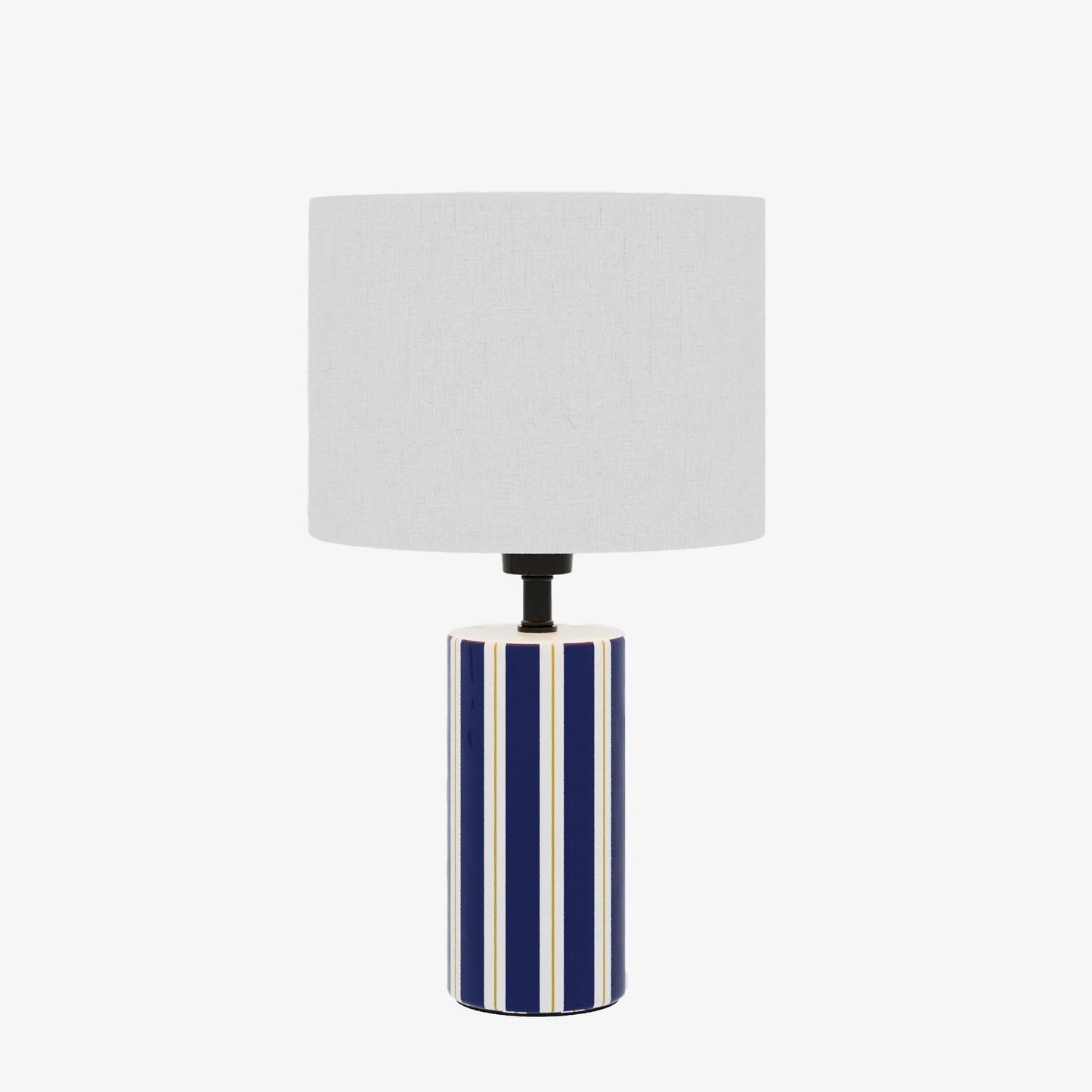 Lampe à Poser Hopper - Céramique Bleue &amp; Abat-jour Lin