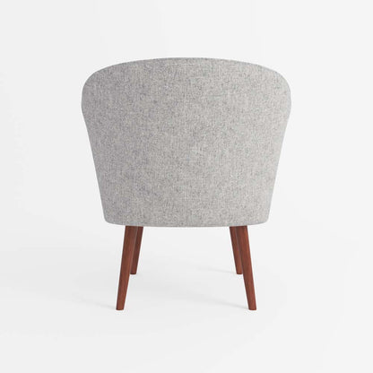 Petit fauteuil de salon en tissu gris