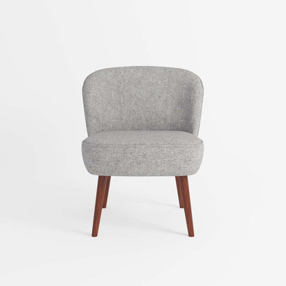 Petit fauteuil de salon en tissu gris