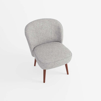Petit fauteuil de salon en tissu gris
