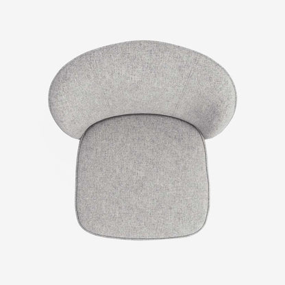 Petit fauteuil de salon en tissu gris
