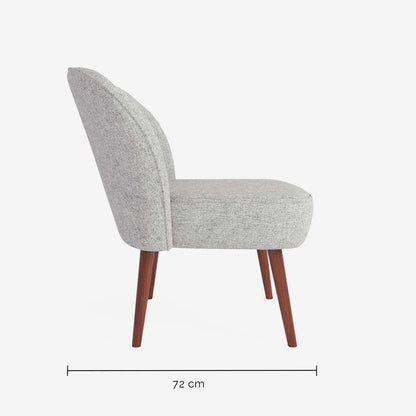 Petit fauteuil de salon en tissu gris