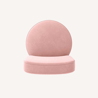 Petit fauteuil en velours rose vintage