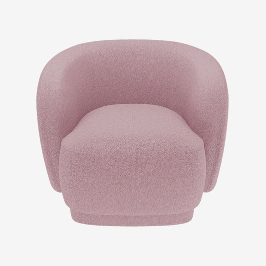 Fauteuil bouclette couleur rose Victoria