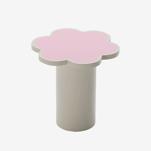 Table d'appoint fleur coloris pêche Flora