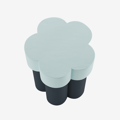 Table d'appoint en forme de fleur, magnésie bleue Magnolia