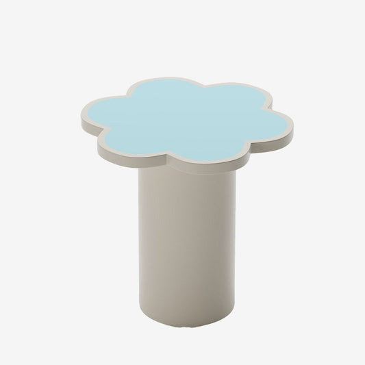 Table d'appoint fleur coloris bleu Flora