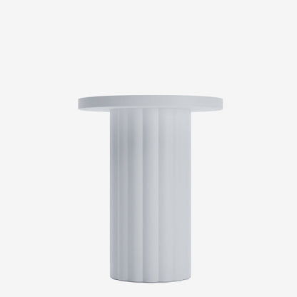 Table d'appoint ronde blanche moderne Mirabelle