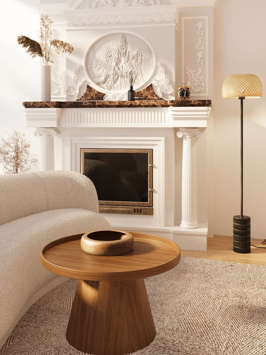 Table d'appoint ronde en bois